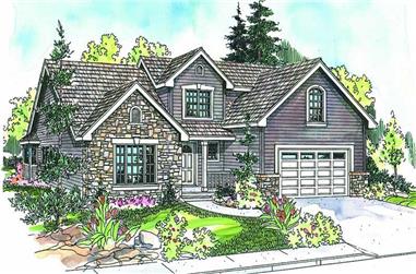 3-Bedroom, 2016 Sq Ft Country Home Plan - 108-1635 - Main Exterior