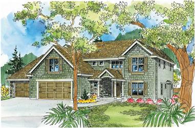 3-Bedroom, 2802 Sq Ft Country Home Plan - 108-1641 - Main Exterior