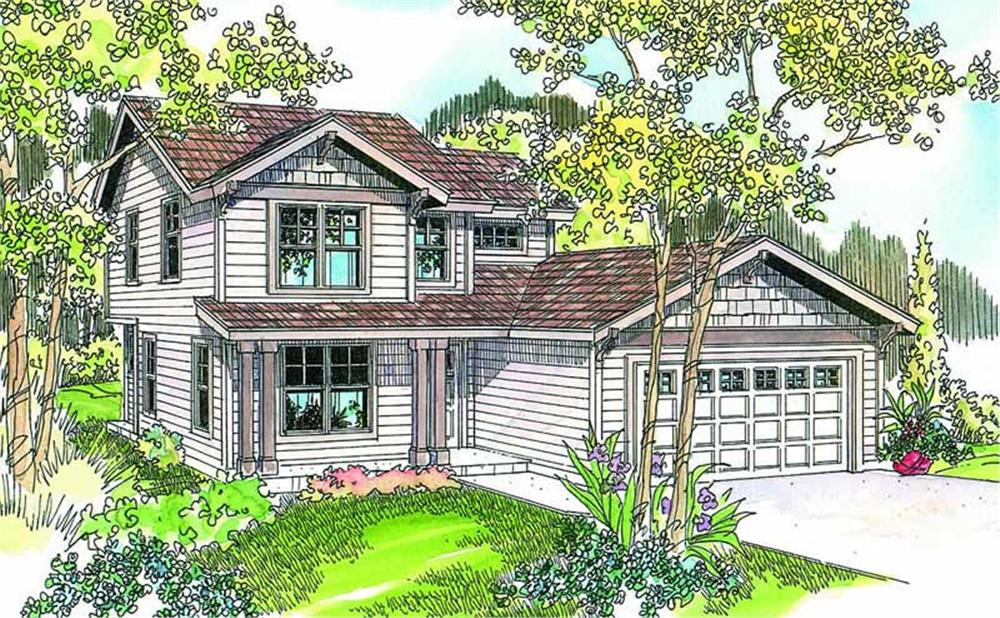 Front elevation of Country home (ThePlanCollection: House Plan #108-1645)