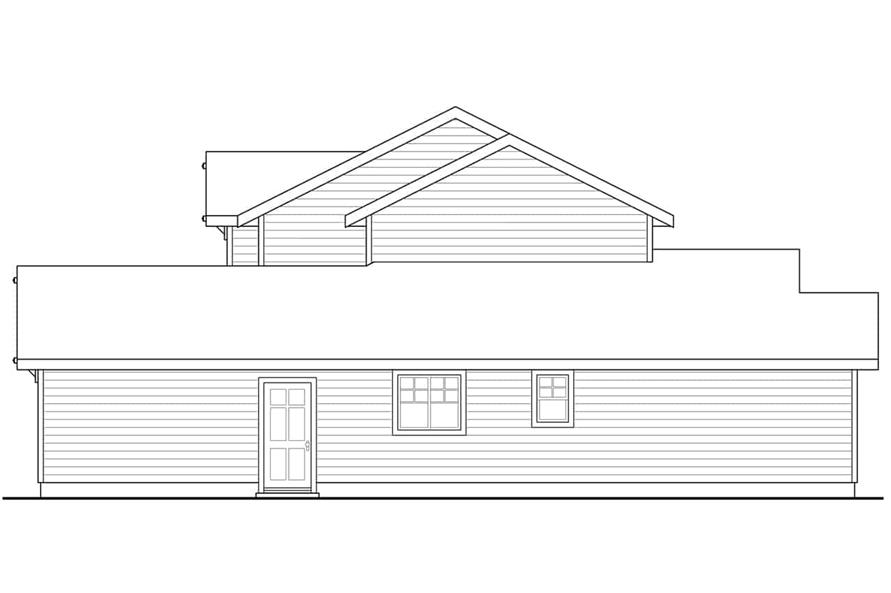 108-1645: Home Plan Right Elevation