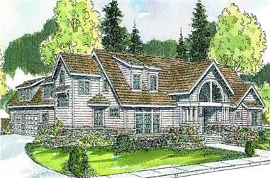 3-Bedroom, 3337 Sq Ft Contemporary House Plan - 108-1650 - Front Exterior