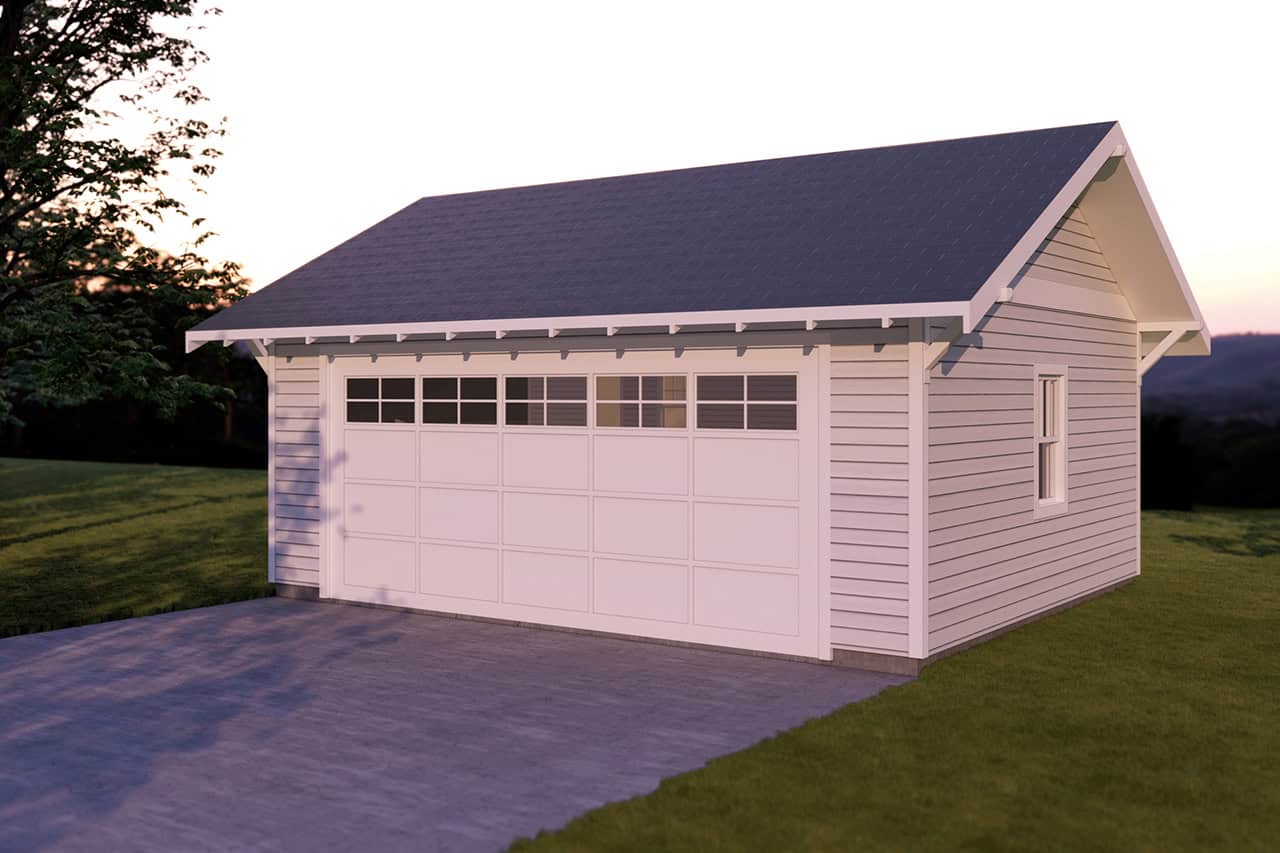 Front elevation of Garage home (ThePlanCollection: House Plan #108-1652)