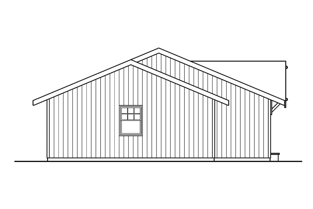 Home Plan Left Elevation of this 3-Bedroom,1980 Sq Ft Plan -108-1654