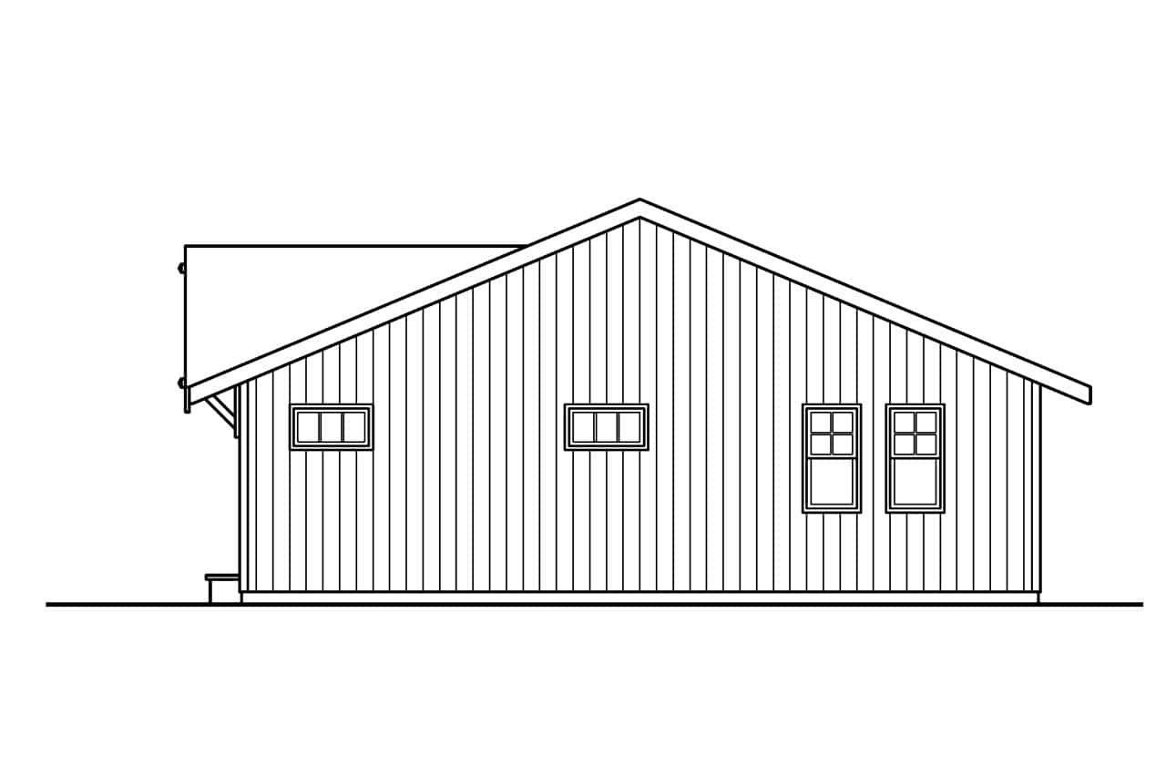 Home Plan Rear Elevation of this 3-Bedroom,1980 Sq Ft Plan -108-1654