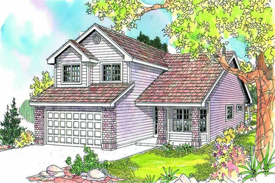 3-Bedroom, 1655 Sq Ft Contemporary House Plan - 108-1665 - Front Exterior