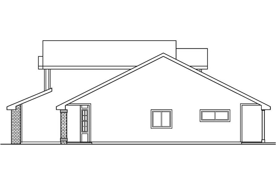 Home Plan Right Elevation of this 3-Bedroom,1655 Sq Ft Plan -108-1665