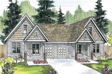 3-Bedroom, 1426 Sq Ft Country Home Plan - 108-1669 - Main Exterior