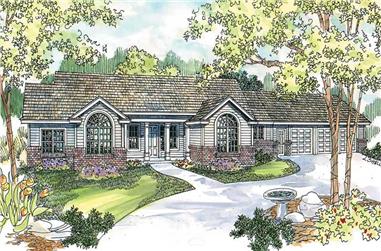 3-Bedroom, 3605 Sq Ft Country House Plan - 108-1678 - Front Exterior