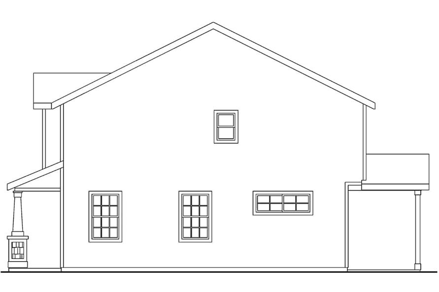 Home Plan Right Elevation of this 3-Bedroom,2078 Sq Ft Plan -108-1681