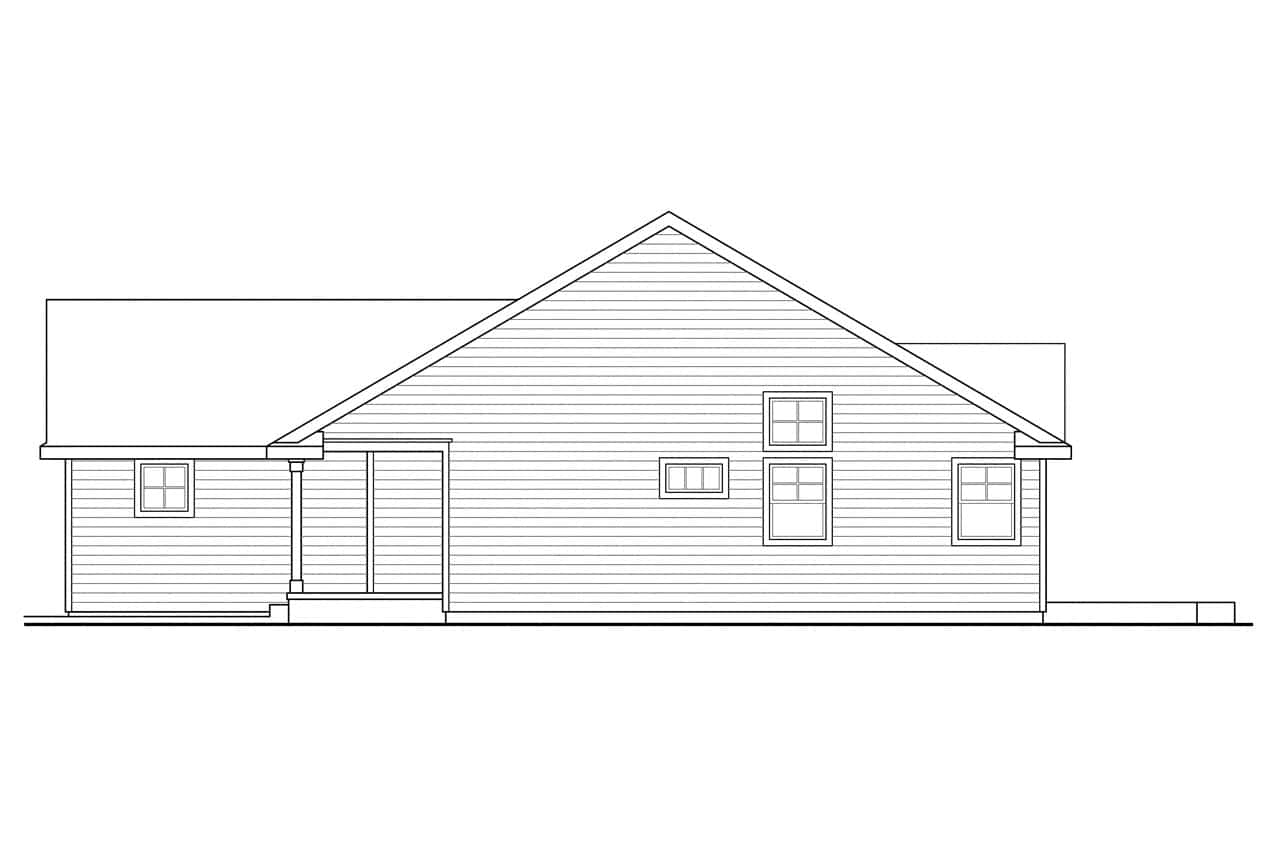 Home Plan Right Elevation of this 3-Bedroom,1884 Sq Ft Plan -108-1695