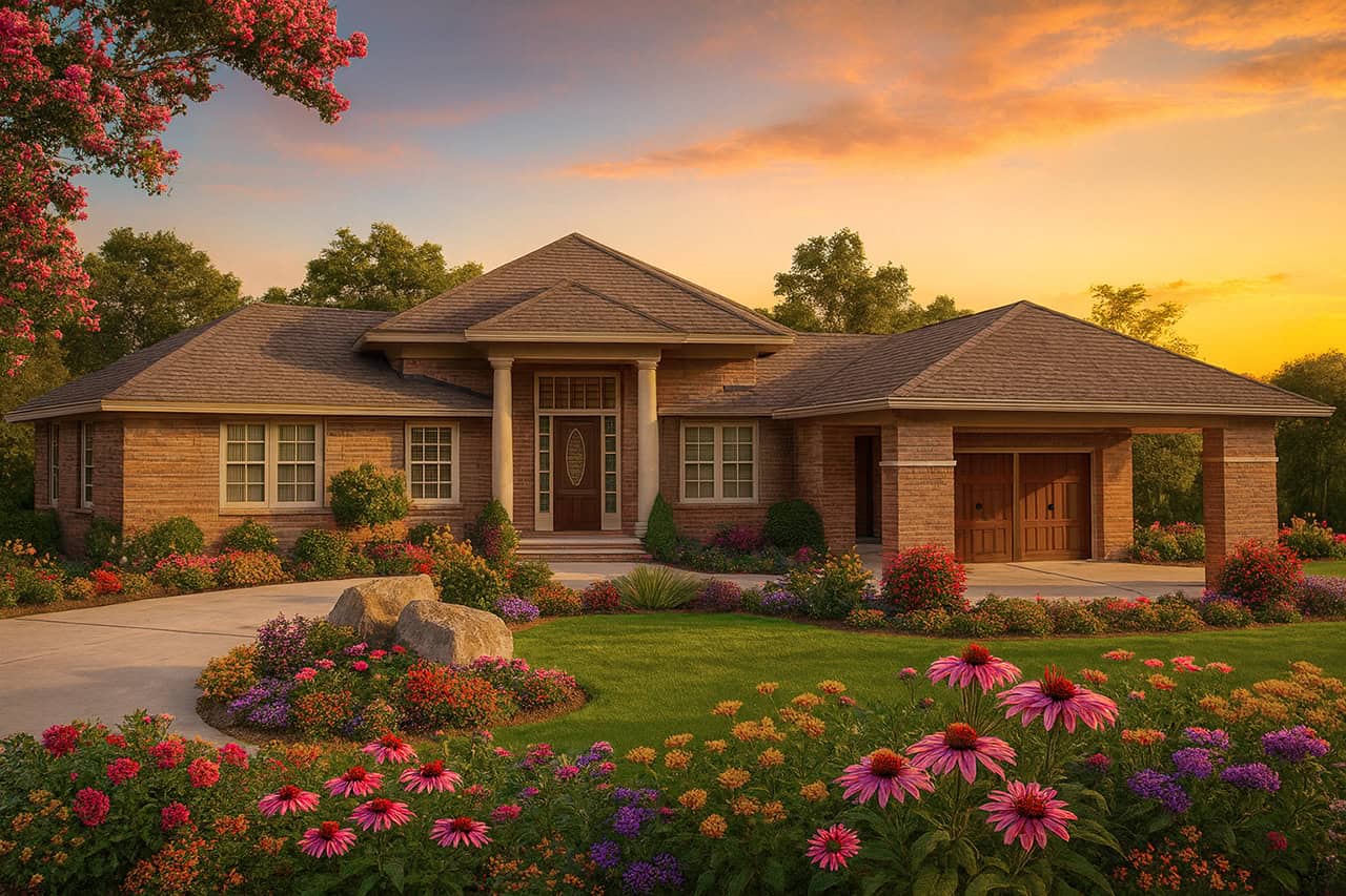 Front View of this 5-Bedroom,3476 Sq Ft Plan -108-1696