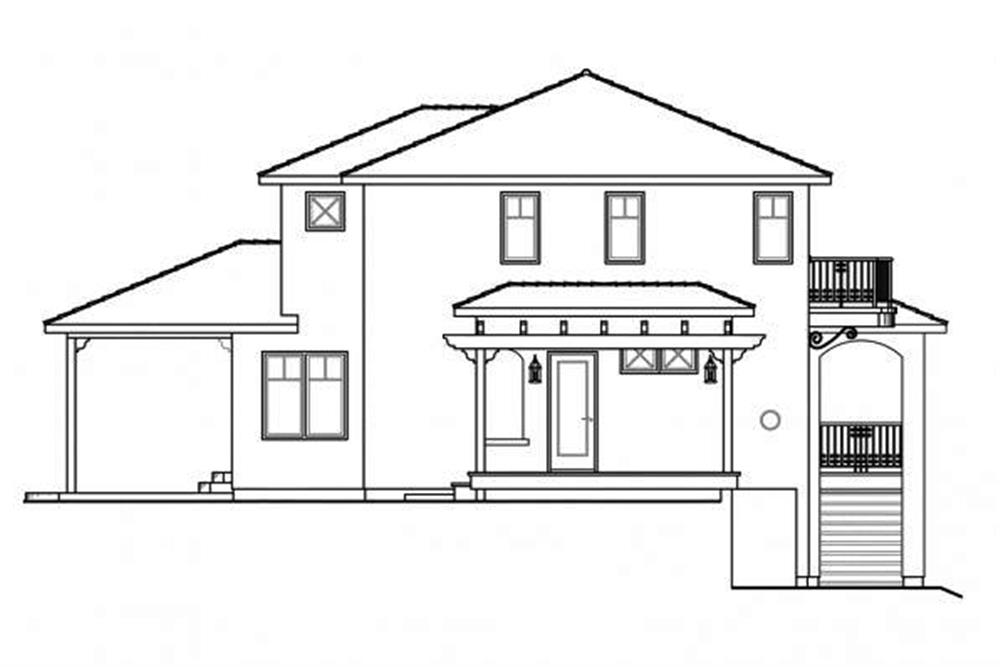 Home Plan Left Elevation of this 3-Bedroom,2429 Sq Ft Plan -108-1698