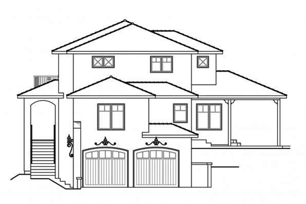 Home Plan Right Elevation of this 3-Bedroom,2429 Sq Ft Plan -108-1698