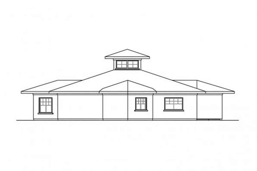 Home Plan Rear Elevation of this 3-Bedroom,3248 Sq Ft Plan -108-1704