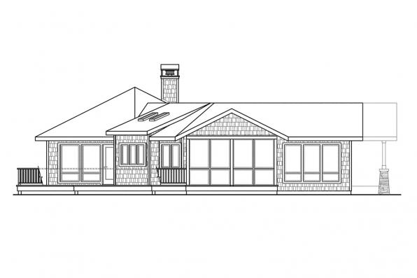 Home Plan Left Elevation of this 3-Bedroom,2404 Sq Ft Plan -108-1707