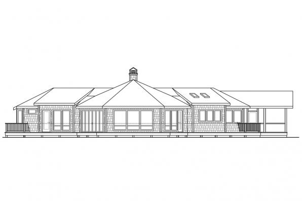 Home Plan Rear Elevation of this 3-Bedroom,2404 Sq Ft Plan -108-1707