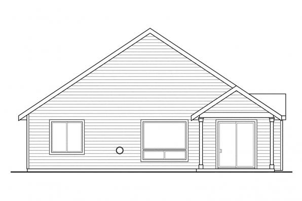 Home Plan Rear Elevation of this 3-Bedroom,1658 Sq Ft Plan -108-1719