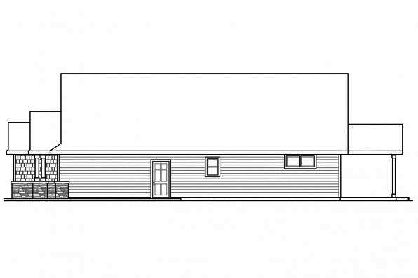 Home Plan Right Elevation of this 3-Bedroom,1658 Sq Ft Plan -108-1719