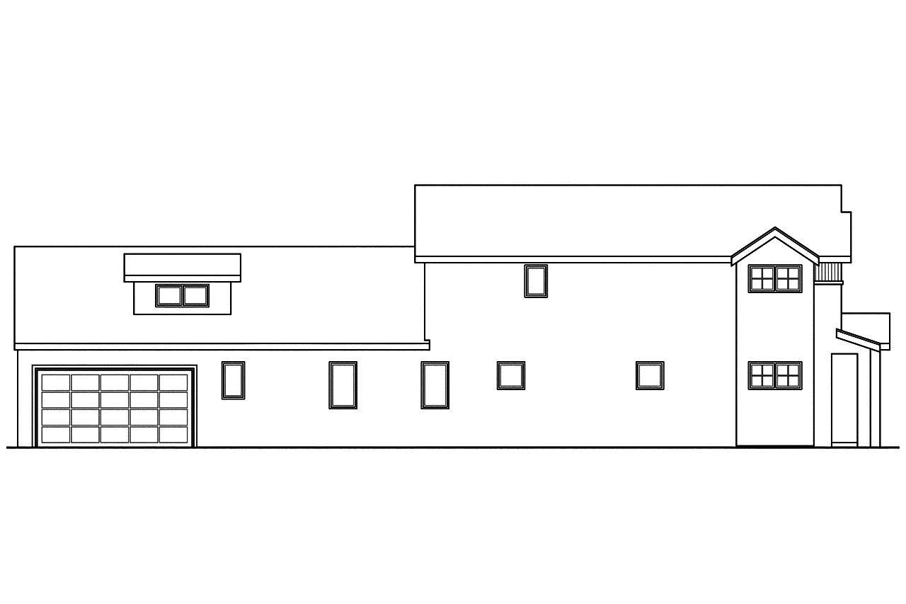Home Plan Left Elevation of this 3-Bedroom,2559 Sq Ft Plan -108-1747