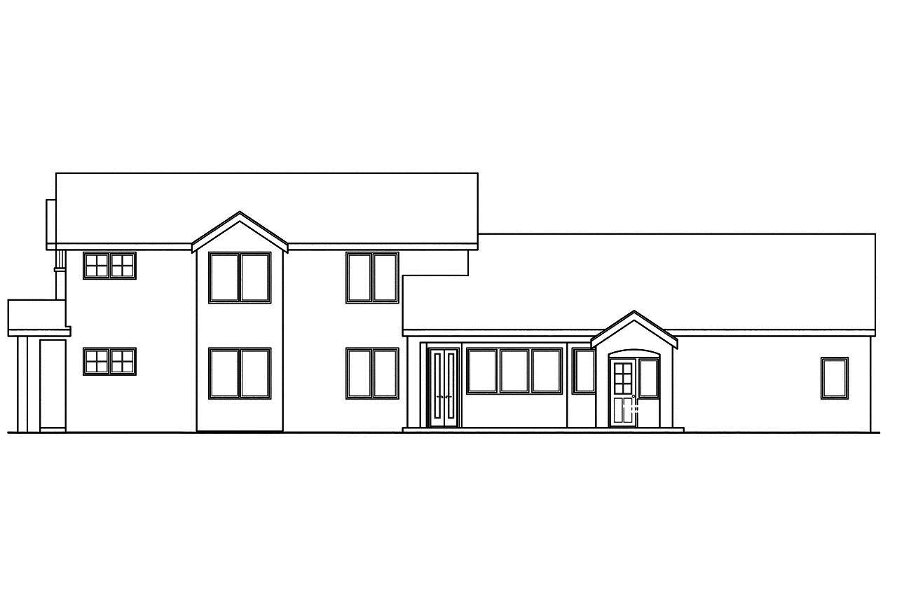 Home Plan Right Elevation of this 3-Bedroom,2559 Sq Ft Plan -108-1747