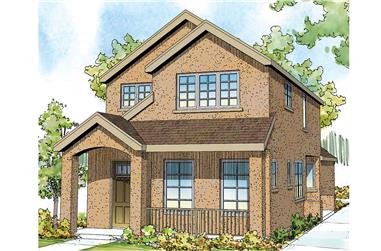 3-Bedroom, 1710 Sq Ft Contemporary Home Plan - 108-1749 - Main Exterior