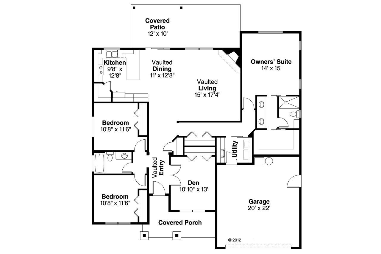 Ranch House  Plan  108 1754 3 Bedrm 1864 Sq Ft Home  