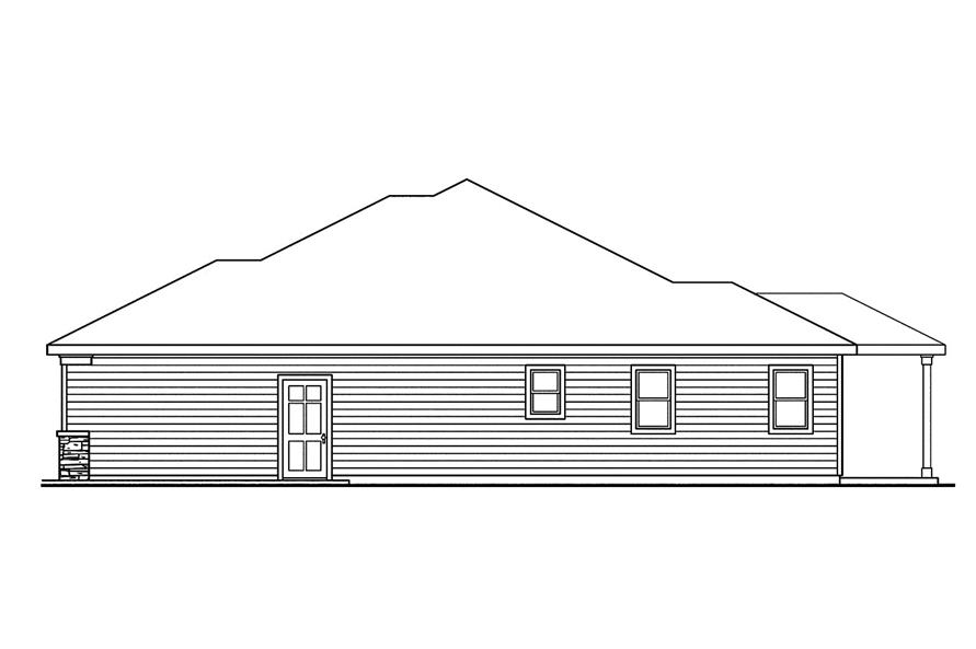Home Plan Right Elevation of this 3-Bedroom,1864 Sq Ft Plan -108-1754