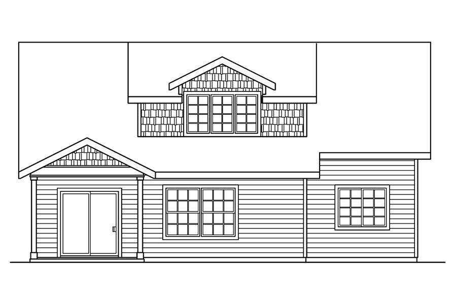 Home Plan Rear Elevation of this 3-Bedroom,2051 Sq Ft Plan -108-1756