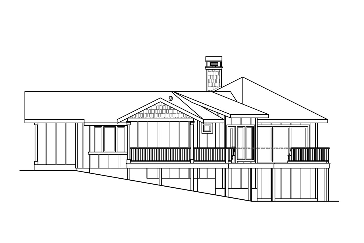 Home Plan Right Elevation of this 3-Bedroom,2177 Sq Ft Plan -108-1759