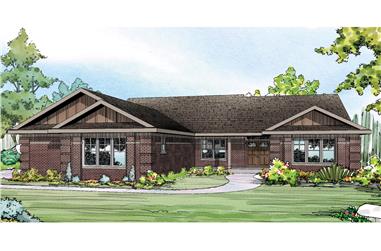 3-Bedroom, 2390 Sq Ft Ranch House Plan - 108-1760 - Front Exterior