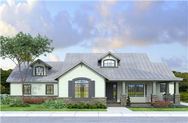 3-Bedroom, 2132 Sq Ft Country House Plan - 108-1763 - Front Exterior