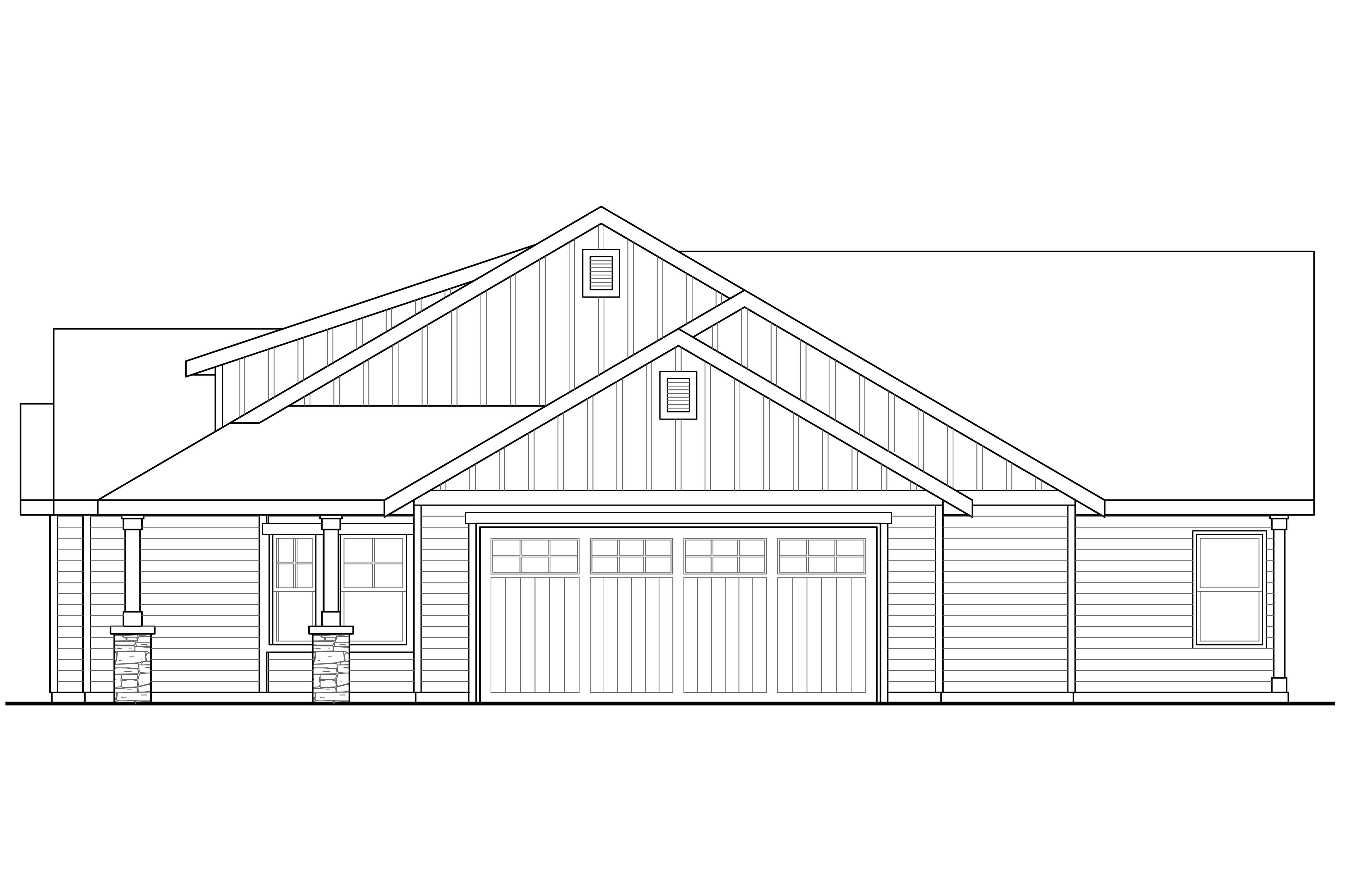 Home Plan Right Elevation of this 3-Bedroom,2305 Sq Ft Plan -108-1765