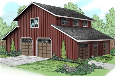 0-Bedroom, 1018 Sq Ft Country Home Plan - 108-1767 - Main Exterior
