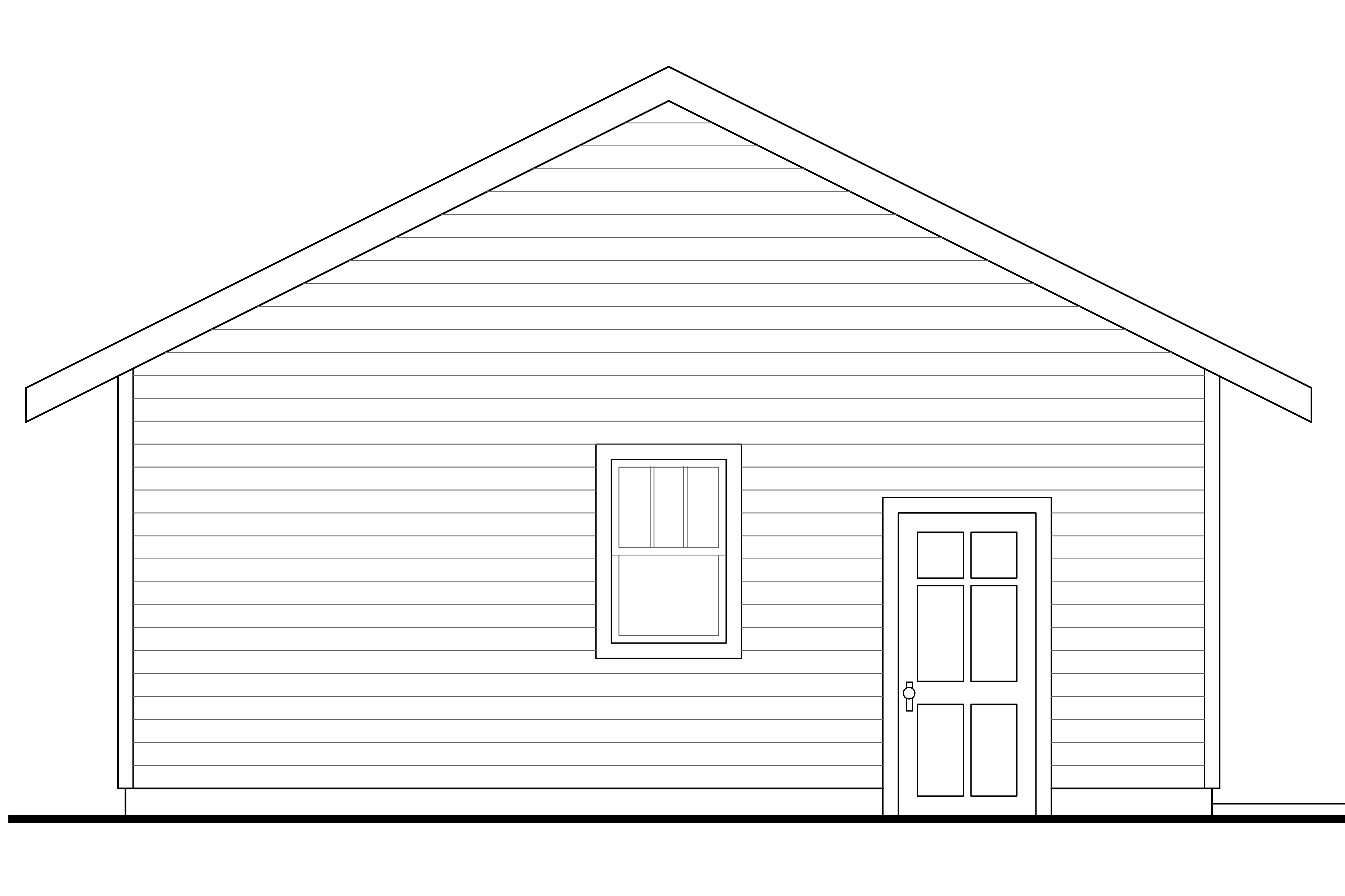 Home Plan Left Elevation of this 0-Bedroom,576 Sq Ft Plan -108-1772