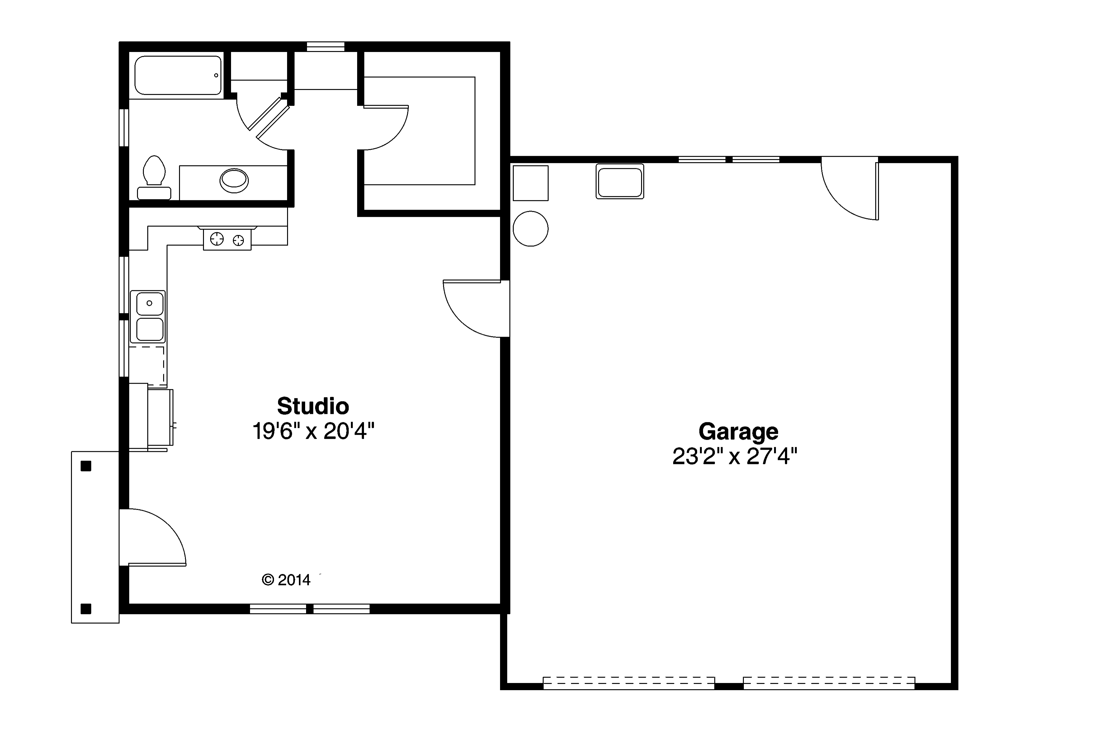 Floor Plan Garage of Shingle Plan #108-1774