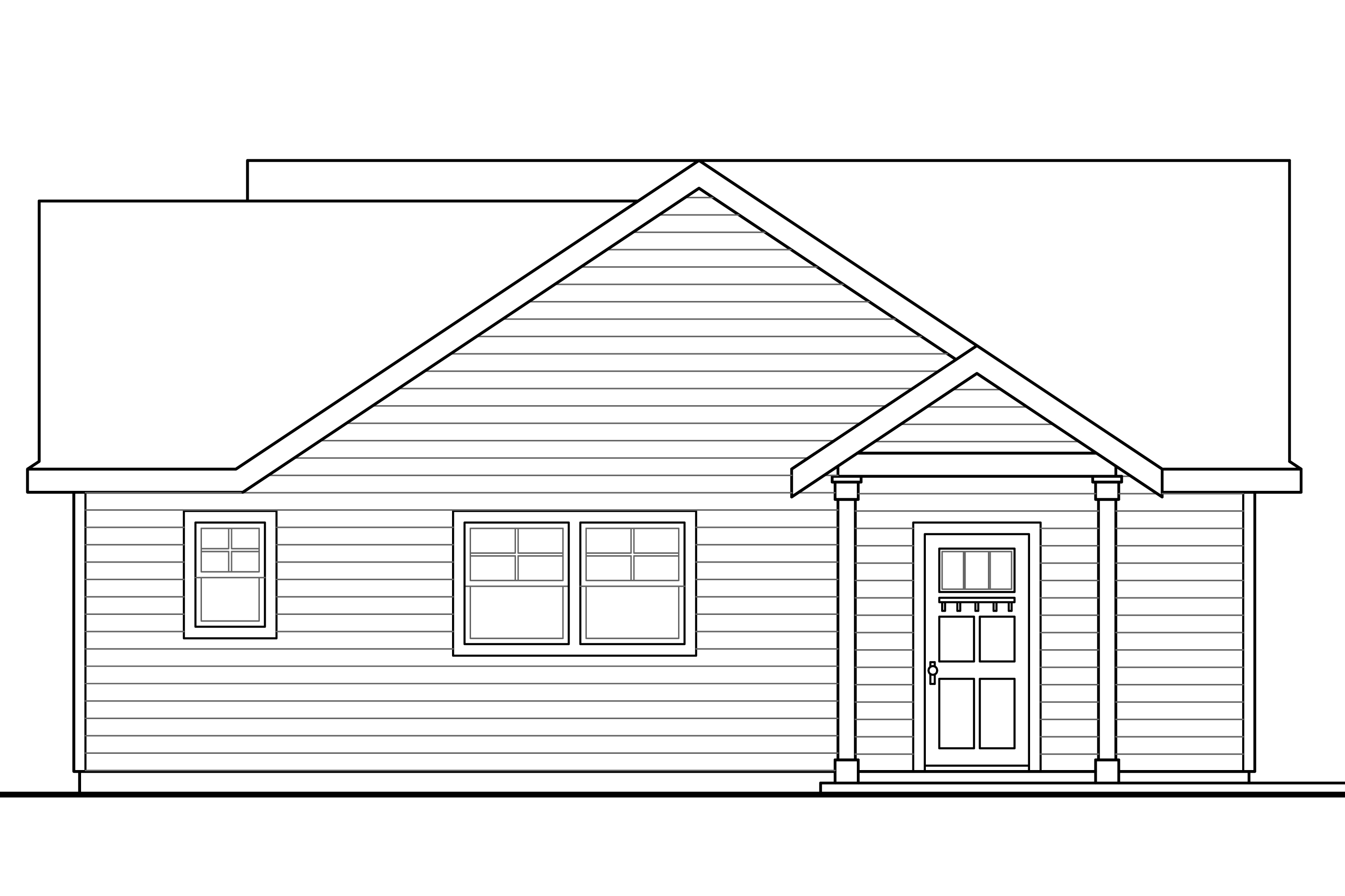 Home Plan Left Elevation of this 0-Bedroom,615 Sq Ft Plan -108-1774