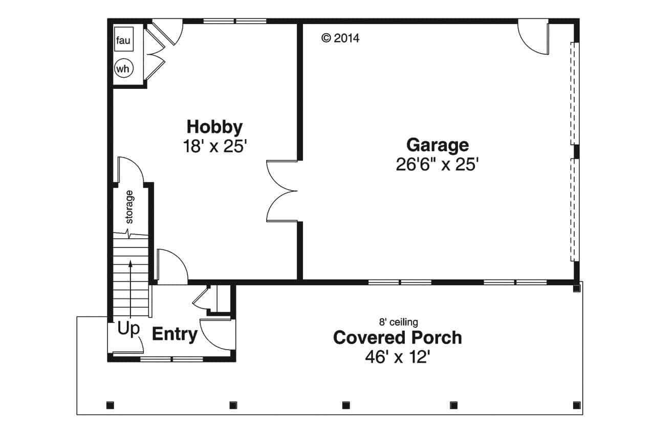 Floor Plan Garage of Craftsman Plan #108-1775