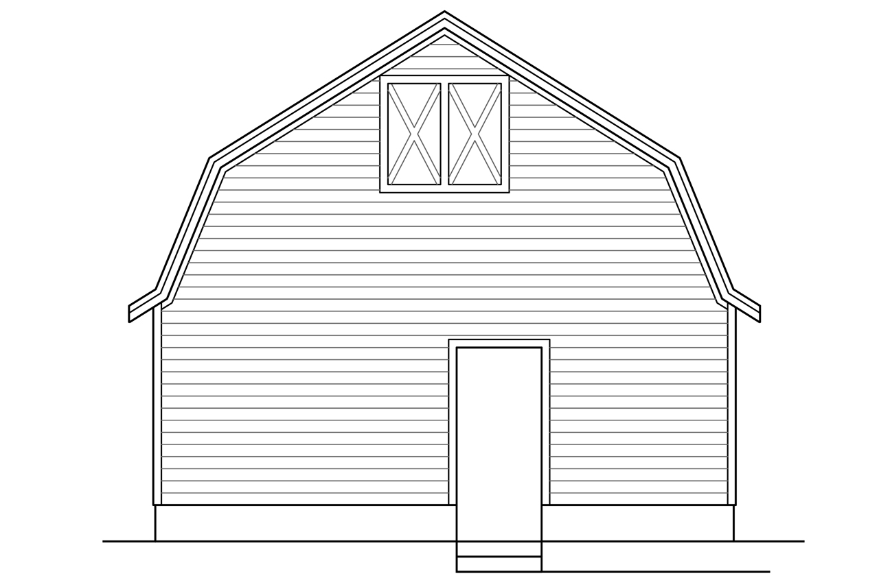 Home Plan Left Elevation of this 0-Bedroom,1008 Sq Ft Plan -108-1779