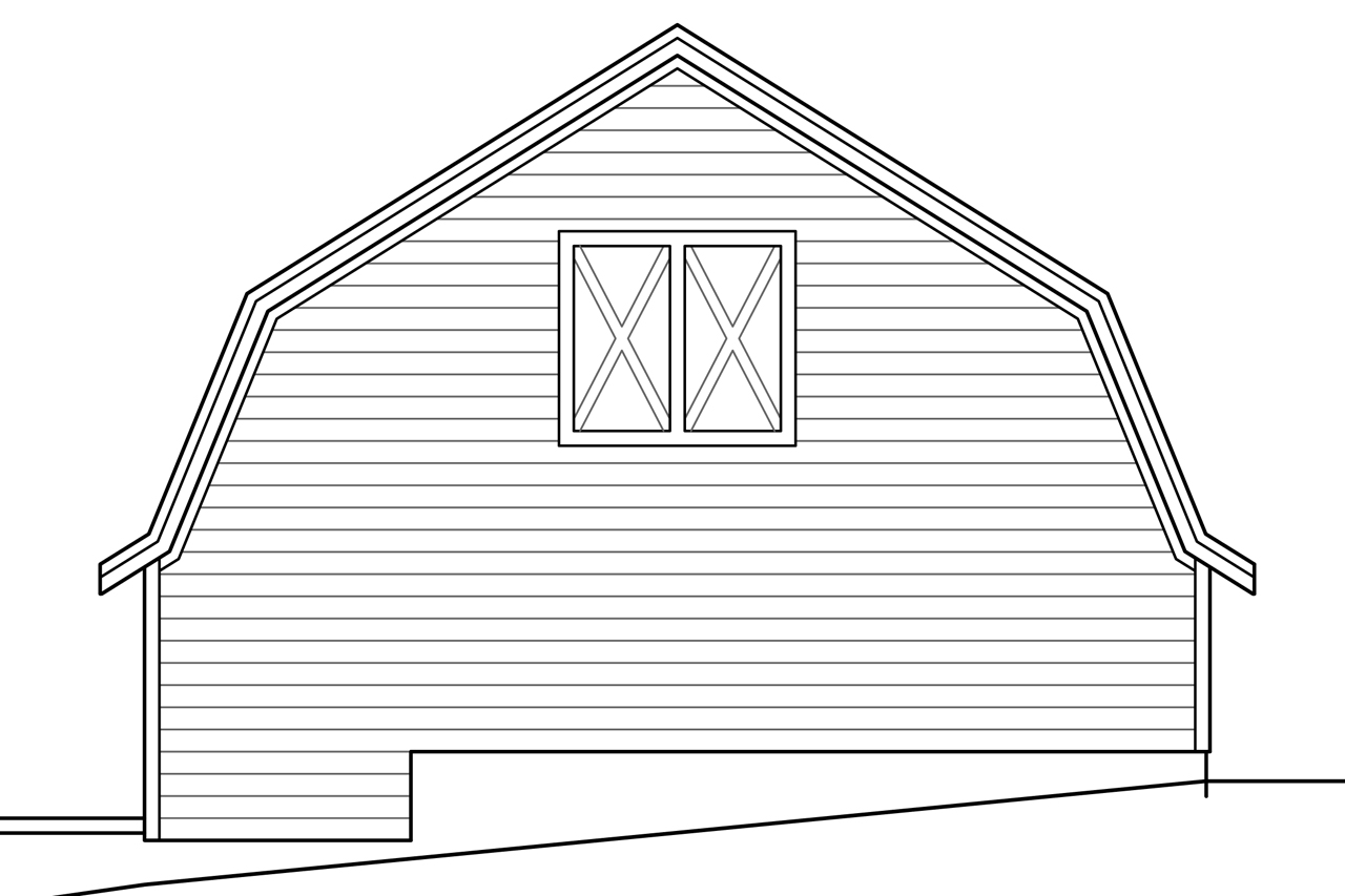 Home Plan Right Elevation of this 0-Bedroom,1008 Sq Ft Plan -108-1779