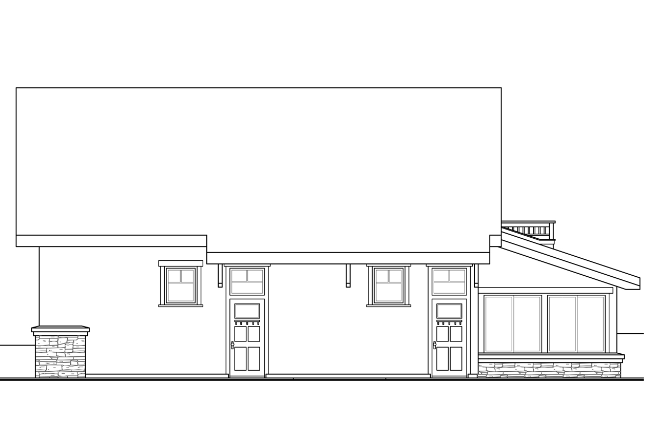Home Plan Right Elevation of this 0-Bedroom,1298 Sq Ft Plan -108-1780