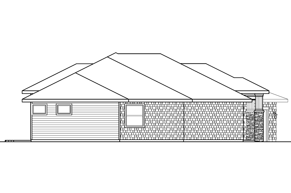 Home Plan Left Elevation of this 3-Bedroom,3189 Sq Ft Plan -108-1796