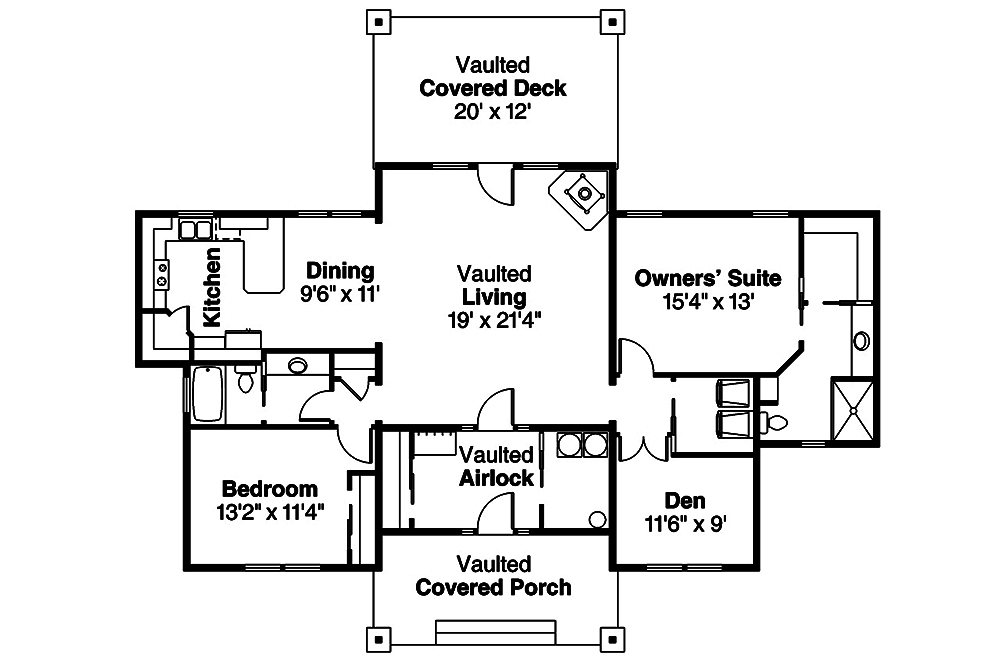 2 Bedrm 1712 Sq Ft Prairie House Plan 108 1800