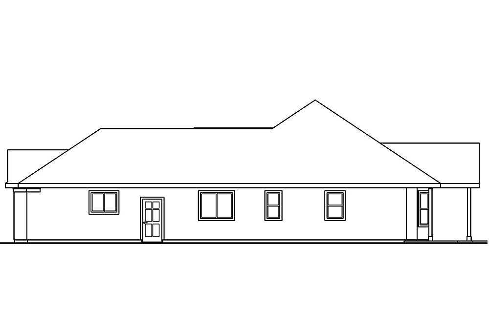 Home Plan Right Elevation of this 3-Bedroom,1839 Sq Ft Plan -108-1810