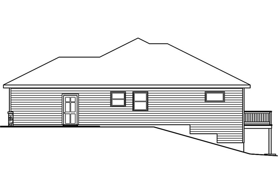 108-1811: Home Plan Right Elevation