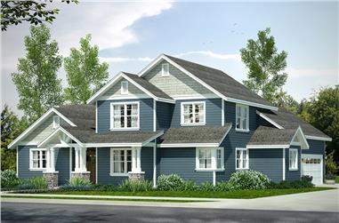 3-Bedroom, 1901 Sq Ft Country House Plan - 108-1814 - Front Exterior