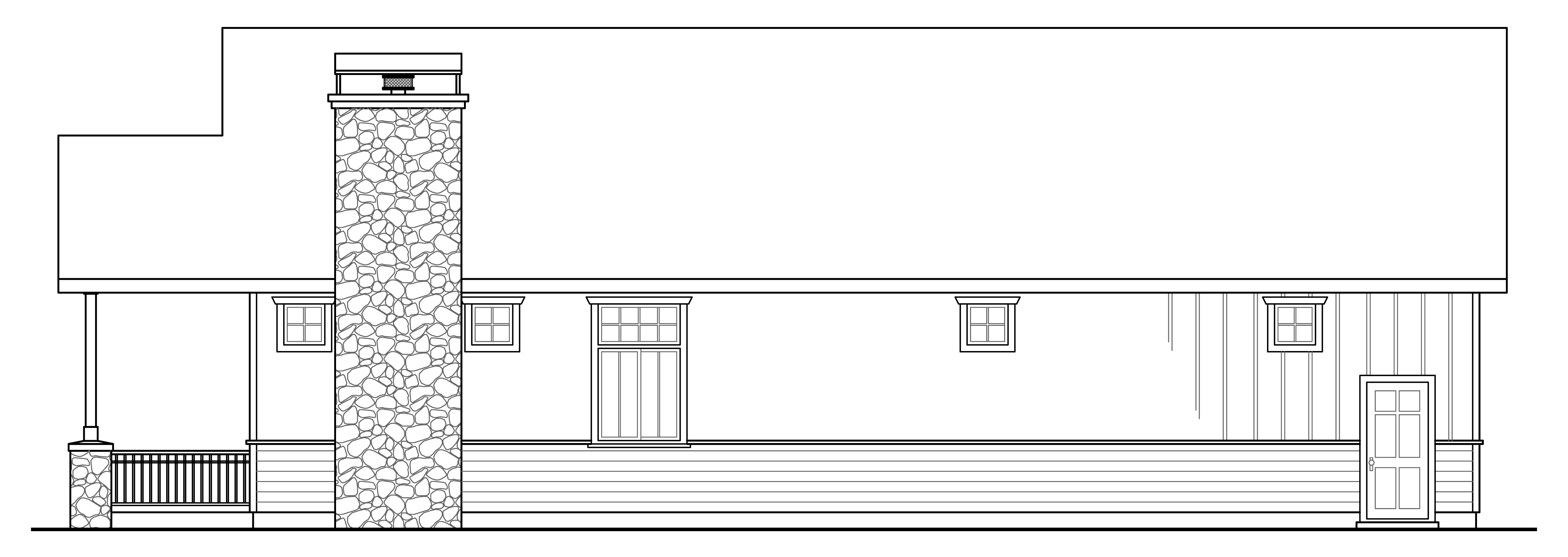 Home Plan Right Elevation of this 1-Bedroom,929 Sq Ft Plan -108-1819