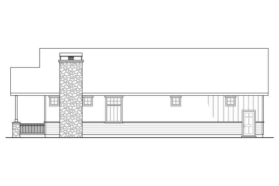 108-1819: Home Plan Right Elevation