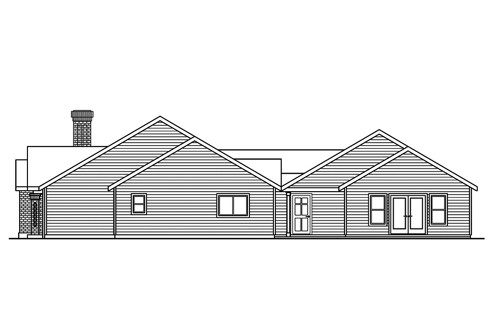 Home Plan Right Elevation of this 5-Bedroom,2536 Sq Ft Plan -108-1820