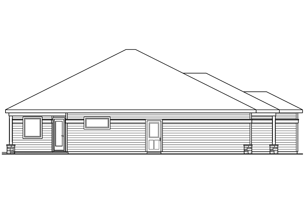 Home Plan Left Elevation of this 3-Bedroom,2009 Sq Ft Plan -108-1823