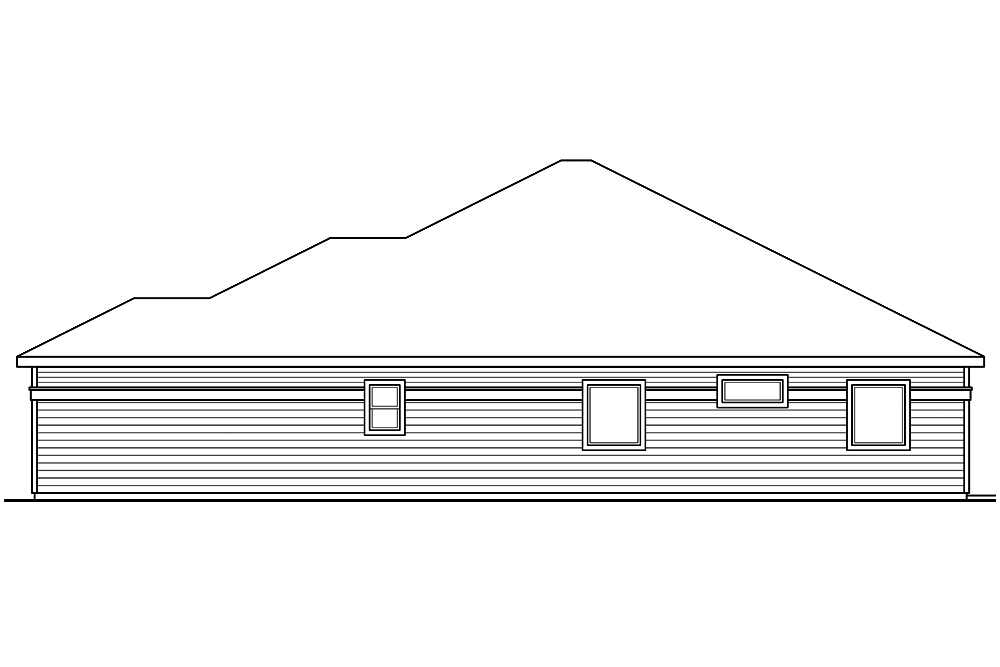 Home Plan Right Elevation of this 3-Bedroom,2009 Sq Ft Plan -108-1823